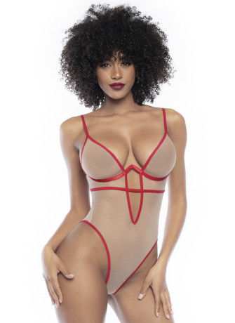 Body chair et couture rouge sexy - MAL8818RED